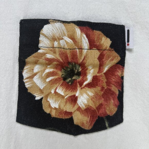 Apliiq Men’s Floral Pocket T Shirt White Size Medium - Picture 2 of 9